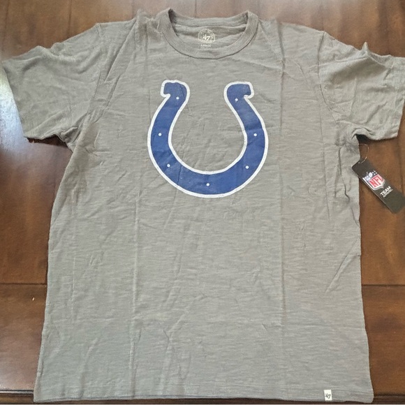 Indianapolis Colts 47 Brand Gray T Shirt Adult Large- New With Tags - Picture 1 of 2